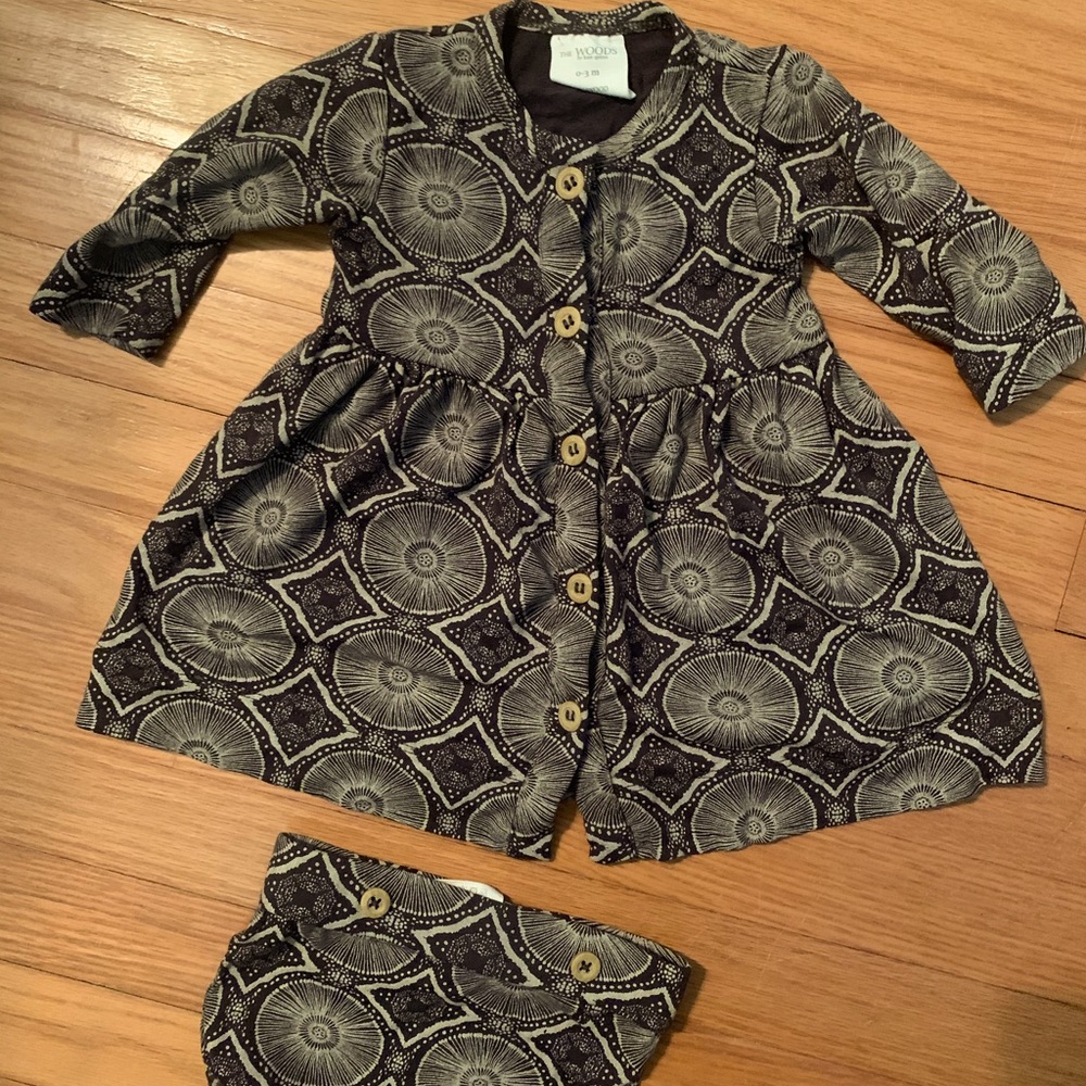 Kate Quinn Beluga Batik Dress with matching diaper cover